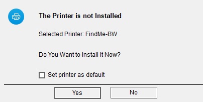 Install FindMe-BW Prompt