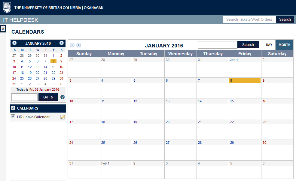 Leave Calendar Guide for Departmental Administrators