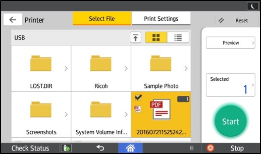 How to Print Documentsfrom USB devices using Ricoh Multi-Function 