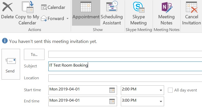 How To Book Departmental Meeting Rooms Using Outlook